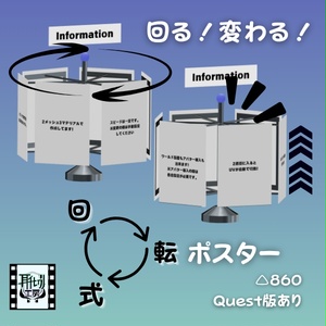 【VRChat想定】回転式ポスター