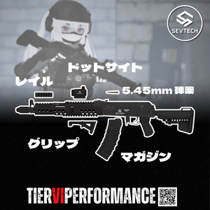 【VRChat向け】3Dモデル SEV ECHO.545 カスタムアサルトライフル 缩略图 2