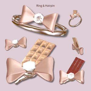 【Misaki /IBUSAN追加】Chocolate Nail／Ring & Hairpin｜Milfy・Milltina・Chiffon対応／全モデル可【VRChat】 缩略图 7