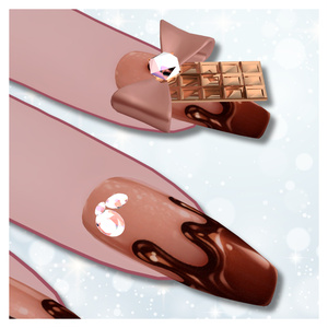 【Misaki /IBUSAN追加】Chocolate Nail／Ring & Hairpin｜Milfy・Milltina・Chiffon対応／全モデル可【VRChat】 缩略图 18