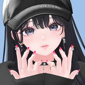 【Misaki /IBUSAN追加】Chocolate Nail／Ring & Hairpin｜Milfy・Milltina・Chiffon対応／全モデル可【VRChat】 缩略图 3