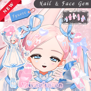 【Fyuett追加】ぷるんと半透明♡Yumekawa Nail & Face Gem｜４モデル＋汎用版あり｜MA対応【VRChat】 缩略图 4