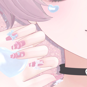 【Fyuett追加】ぷるんと半透明♡Yumekawa Nail & Face Gem｜４モデル＋汎用版あり｜MA対応【VRChat】 缩略图 3