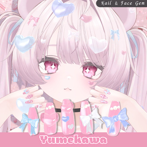 【Fyuett追加】ぷるんと半透明♡Yumekawa Nail & Face Gem｜４モデル＋汎用版あり｜MA対応【VRChat】 缩略图 23