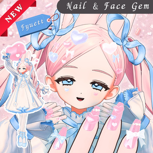 【Fyuett追加】ぷるんと半透明♡Yumekawa Nail & Face Gem｜４モデル＋汎用版あり｜MA対応【VRChat】 缩略图 26