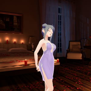 [VRoid] Dress with embroidered flowers