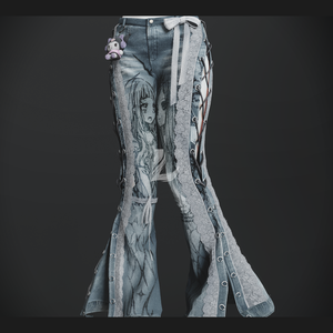 Y2K JEANS + KEYCHAIN 森羅 - Shinra