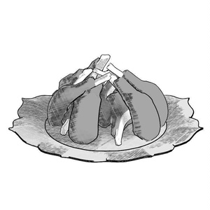 リブ肉皿付