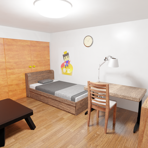 寝室『Blender3Dモデル』