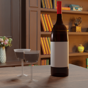 ワインボトルセット『Blender3Dモデル』