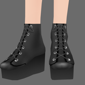VRoid Texture: Black Boots