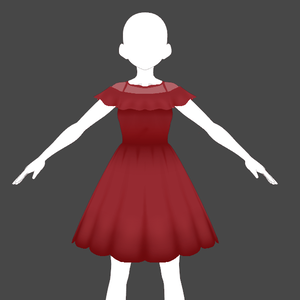Valentine's Day Dress with Transparent Top