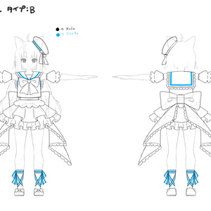 【40アバター対応】アイドル衣装TypeB【PB対応】
