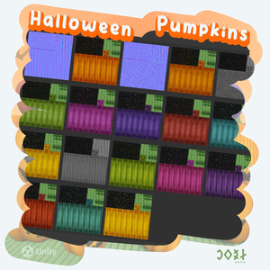 Plush Halloween Pumpkins - Animated - ハロウィンのカボチャ - アニメーション