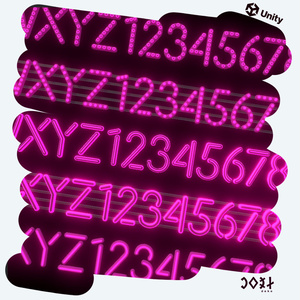 Neon Alphabet, Numbers, Sign profiles - ネオンアルファベット、数字、サインプロファイル