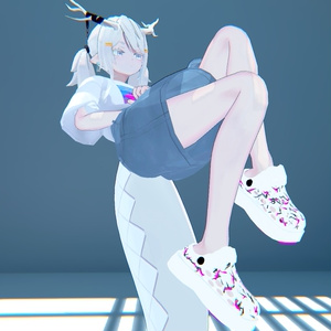 【VRCHAT想定3Dモデル】ScribbleSandal【ヨルちゃん、犀莉ちゃん対応】 #KoiWasLie 缩略图 3