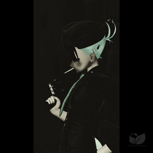 Inner Sleek Bun Hair -MENTHOL-【VRChat】 缩略图 12