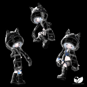 White Wolf -Hood&Scarf-【VRChat】 缩略图 9