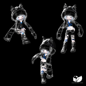 White Wolf -Hood&Scarf-【VRChat】 缩略图 10