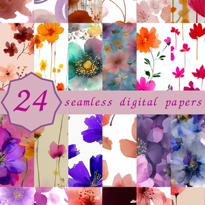 ベリー×プラムの大胆な花柄24種│BoldBlooms Vol.2 BerryPlum