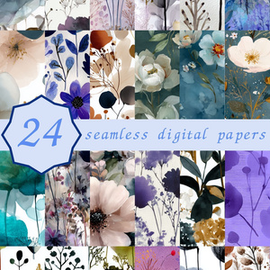黄昏の森の花柄24種｜DarkJewelTone Vol.2 TwilightGrove