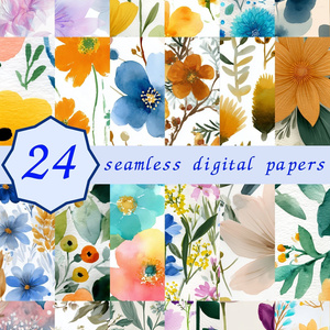 ビビッドミックスの大柄花柄24種｜GardenBloom Vol.4 Mixed