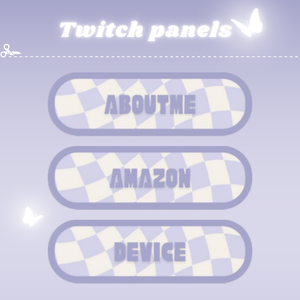 Twitchパネル・バナー・Twitch Panels【80's purple】