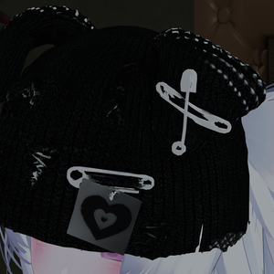 【複数アバター対応】🐾🖤 Punk Puppy Beanie 🖤🐾