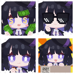 【Live2D】Mk.1 Chibi Model Type-H2 + 50 Animated Emotes Set