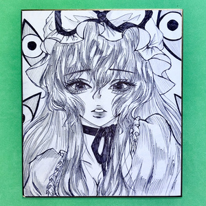 Hand-painted Shikishi (decorative paper board) - Yakumo Yukari