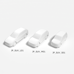 建築模型用 添景3Dデータ：都市型SUV3台セット（Pack 01） 3D Staffage Data for Architectural Scale Models: Urban SUVs 3-Piece Set (Pack 01)