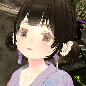 【VRChat想定】ヨーヨー柄の風鈴ピアス 缩略图 3