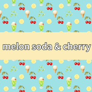 melon soda & cherry　パステルブルー