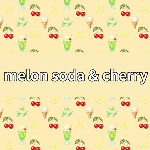 melon soda & cherry　パステルイエロー