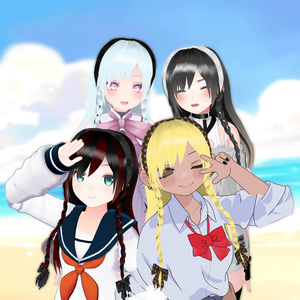 [24アバター対応]リボン三つ編みヘアRibbon Braided Hair 缩略图 6