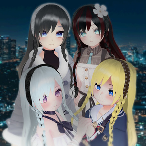 [24アバター対応]リボン三つ編みヘアRibbon Braided Hair 缩略图 4