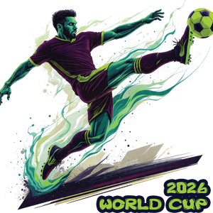 2026 World Cup Footballer - Epic Soccer Bicycle Kick Neon sports T-Shirt