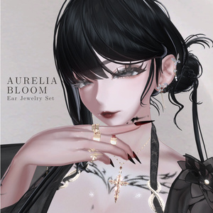 【VRChat対応】【発売記念3Days Sale】9月2日 23:59まで AURELIA BLOOM – Ear Jewelry Set