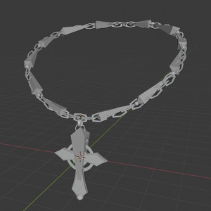 十字のネックレスとピアス【VRChat用アクセサリー】 缩略图 4
