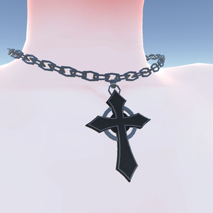 十字のネックレスとピアス【VRChat用アクセサリー】 缩略图 3