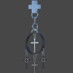 Accessories for VRChat] Cross earrings 3