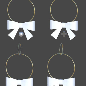 Accessories for VRChat] Ribbon earrings