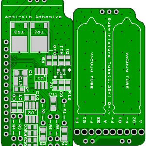 NosPiDAC MAX用 submini真空管DAC 黒色基板