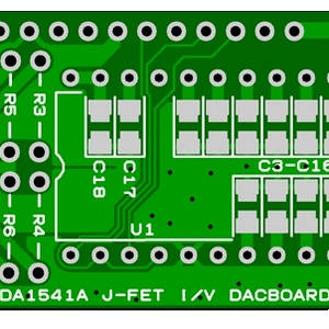 NosPiDAC MAX用 TDA1541A J-FET I/V DAC 青色基板