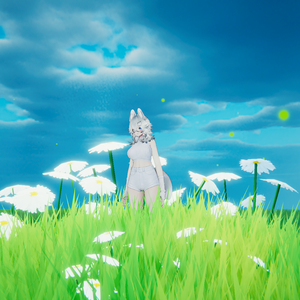 VRchat/unity Ghibli Style Grass-スタジオジブリ風の草