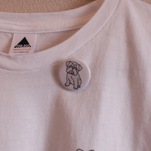 ラブロマTシャツ&犬缶バッジセット