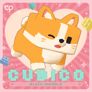 『CUBICO – Block Animals』CatPrincess オリジナル3Dモデル #CUBICO3D