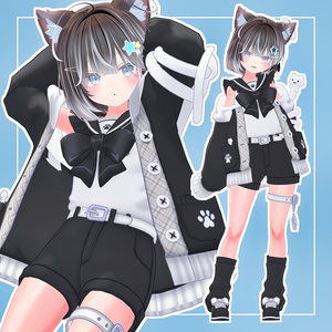 『ねこまきセーラーコーデ』複数アバター対応衣装 缩略图 17