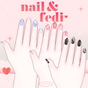 3 Style Nail and pedicure texture - only selestia / 3スタイルネイルとペディキュアテクスチャ-のみセレスティア