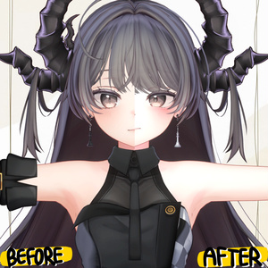 [無料]キルシちゃんメイクアップ＋ブレンドシェイプ アニメーション / [free]Kirsch MakeUp+BlendShapes anim 缩略图 2